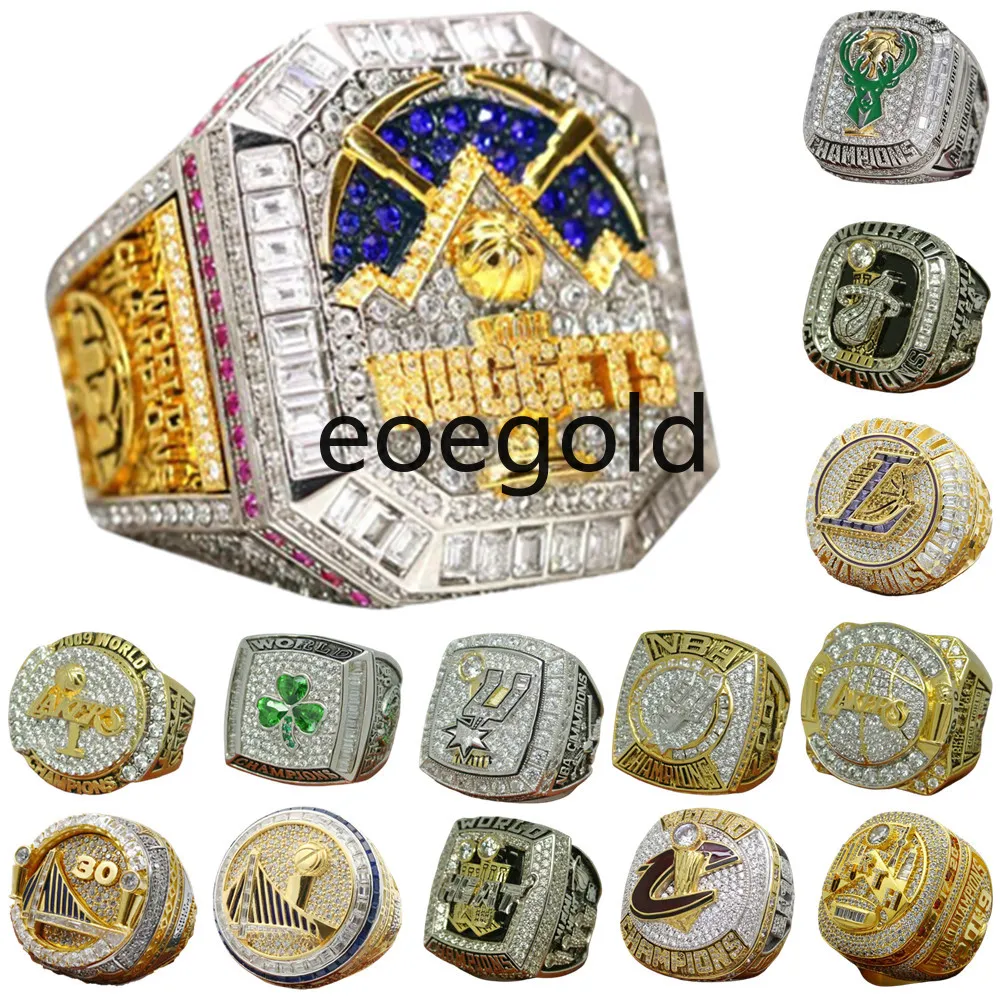 Роскошные дизайнерские кольца чемпионата мира по баскетболу из 14-каратного золота 2023 года «Наггетс» Кольца чемпионов JOKIC для мужчин и женщин Ювелирные изделия со звездами и бриллиантами