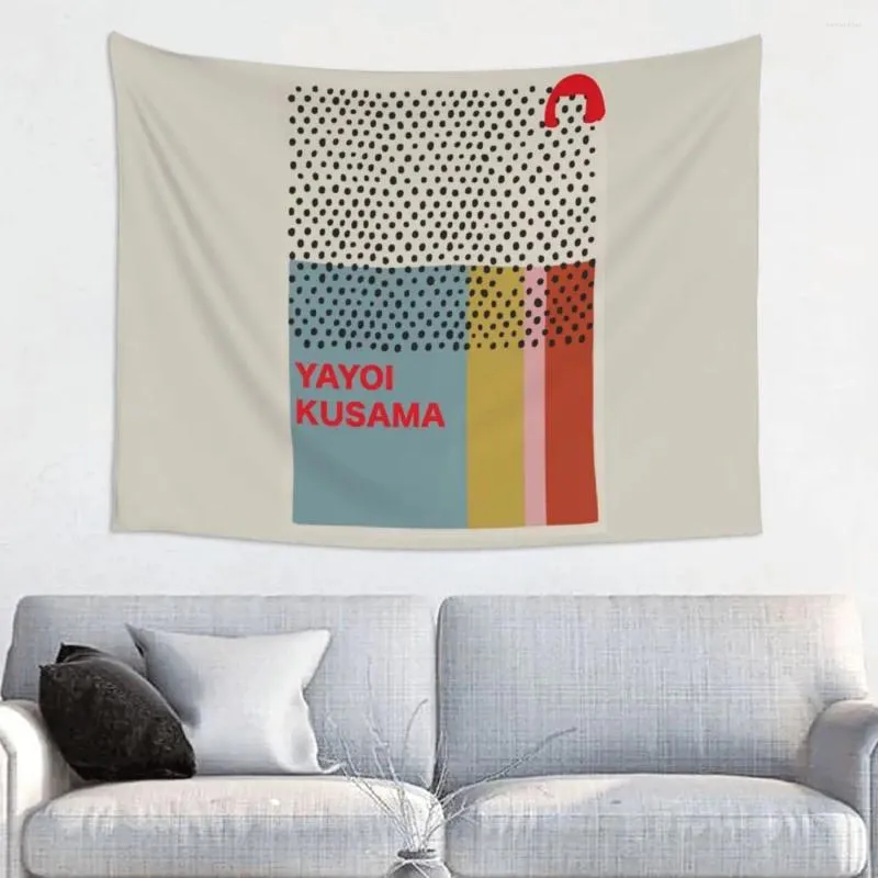 Wandtapijten Yayoi Kusama Infinity Dots Hippie Wandtapijt Voor Slaapkamer Decoratie Woondecoratie
