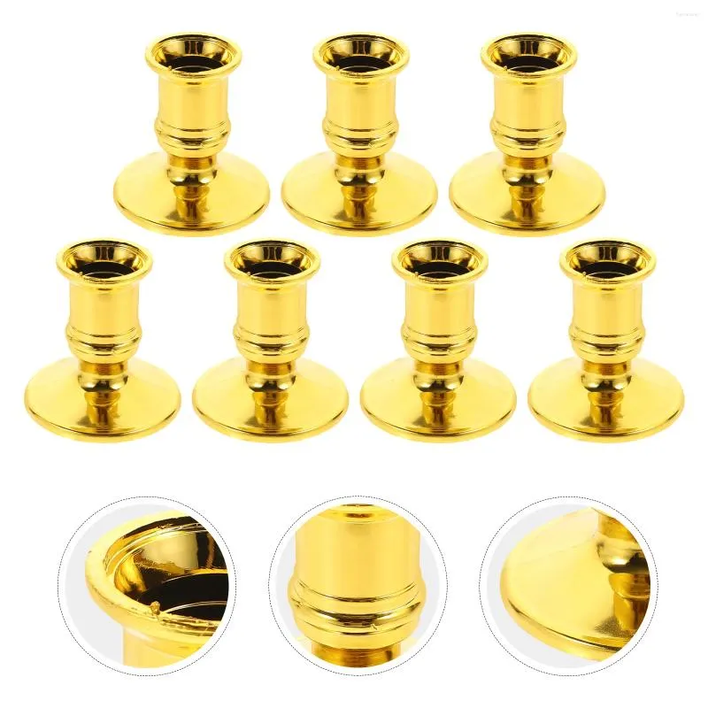 Kerzenhalter 20 PCs Gold Hochzeit Dekor elektronische Basis Plastikhalter Kerzenhalter Kerzenständer Stand Desktop