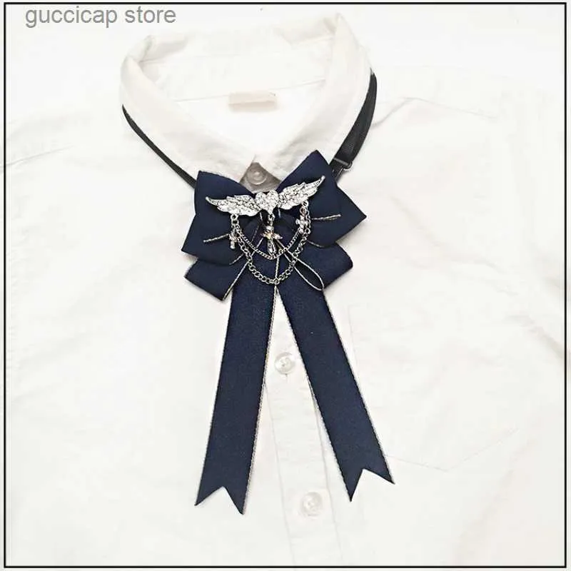 Bow Ties Original Custom Family Matching Collar Flowers Vuxen Fringe Collar Crystal Diamond Shirt Tie Justerbar axelband Bow Y240329