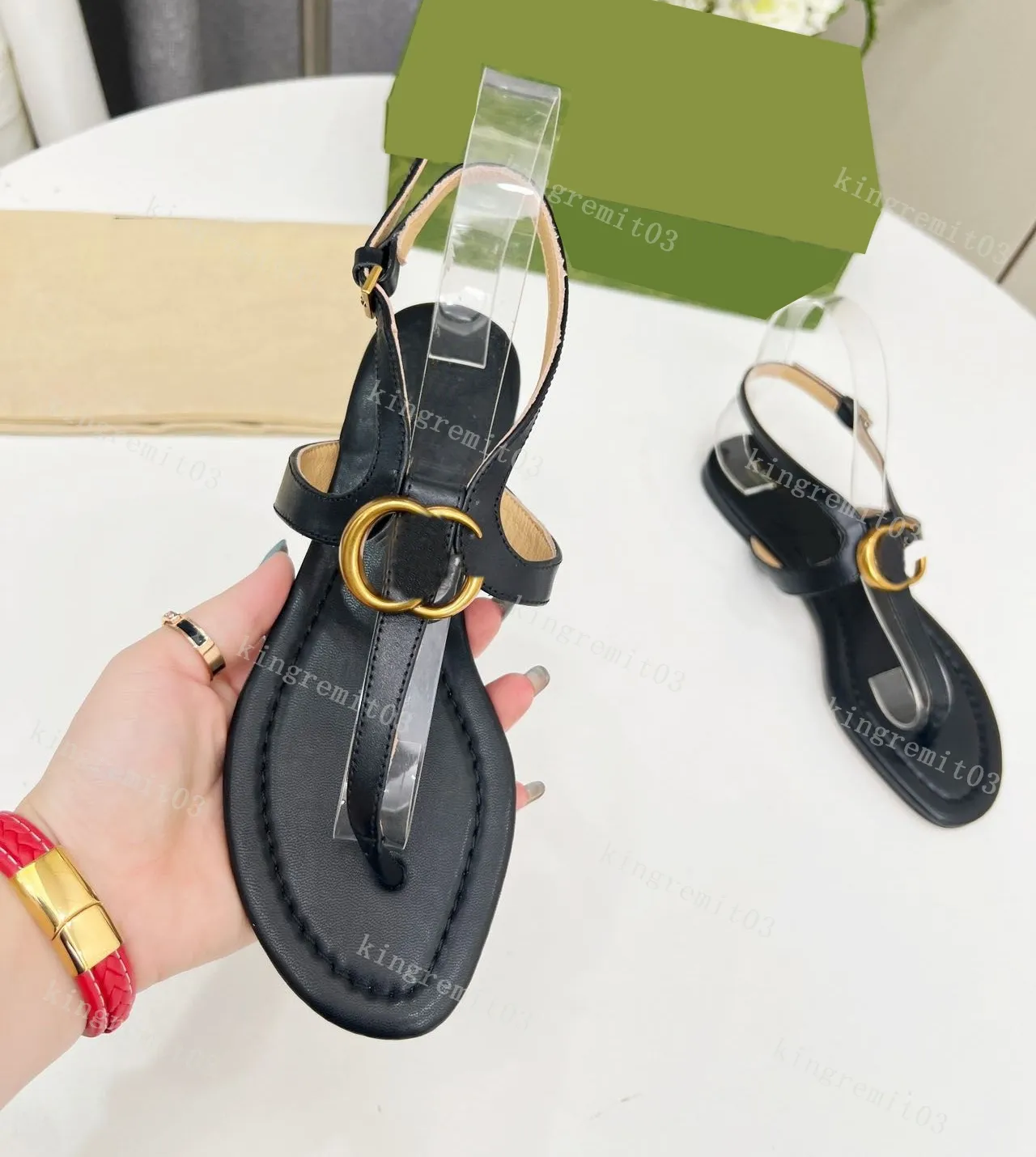 Designer Slippers Double G Thong Sandal Luxury Slides Women Brand Beach Shoes Flip Flops Letter Pink Embroidered Shoe