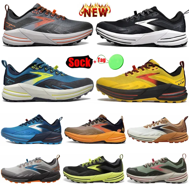 Brooks Cascadia 16 дизайнерские кроссовки для мужчин и женщин Ghost Hyperion Tempo черный, белый, серый, желтый, оранжевый, кроссовки для кроссовок