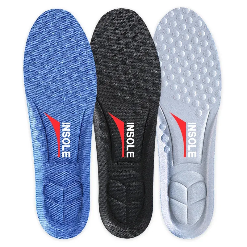 1 Pair Sport Running Soft Insoles For Feet Man Women Orthopedic Pad Shock Absorption Arch Support Shoes Sole 240321