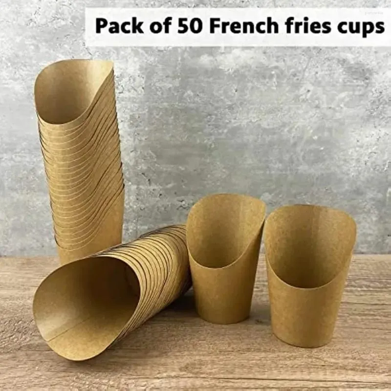 Gobelets jetables pailles porte-frites papier frite charcuterie tasse bricolage outil de cuisson