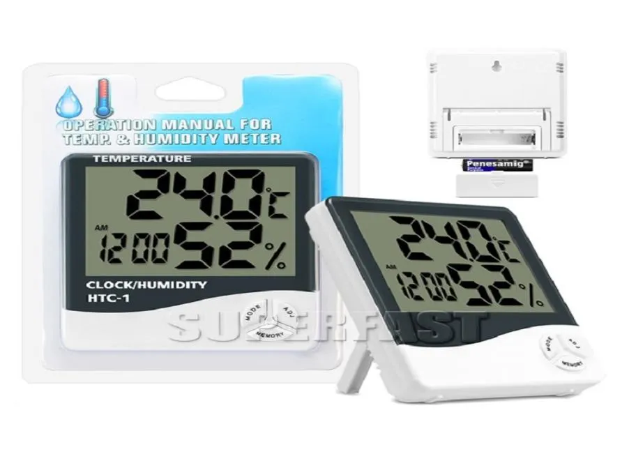 Misuratori digitali di temperatura e umidità Termometri multifunzionali Igrometri per interni con confezione al dettaglio1275524