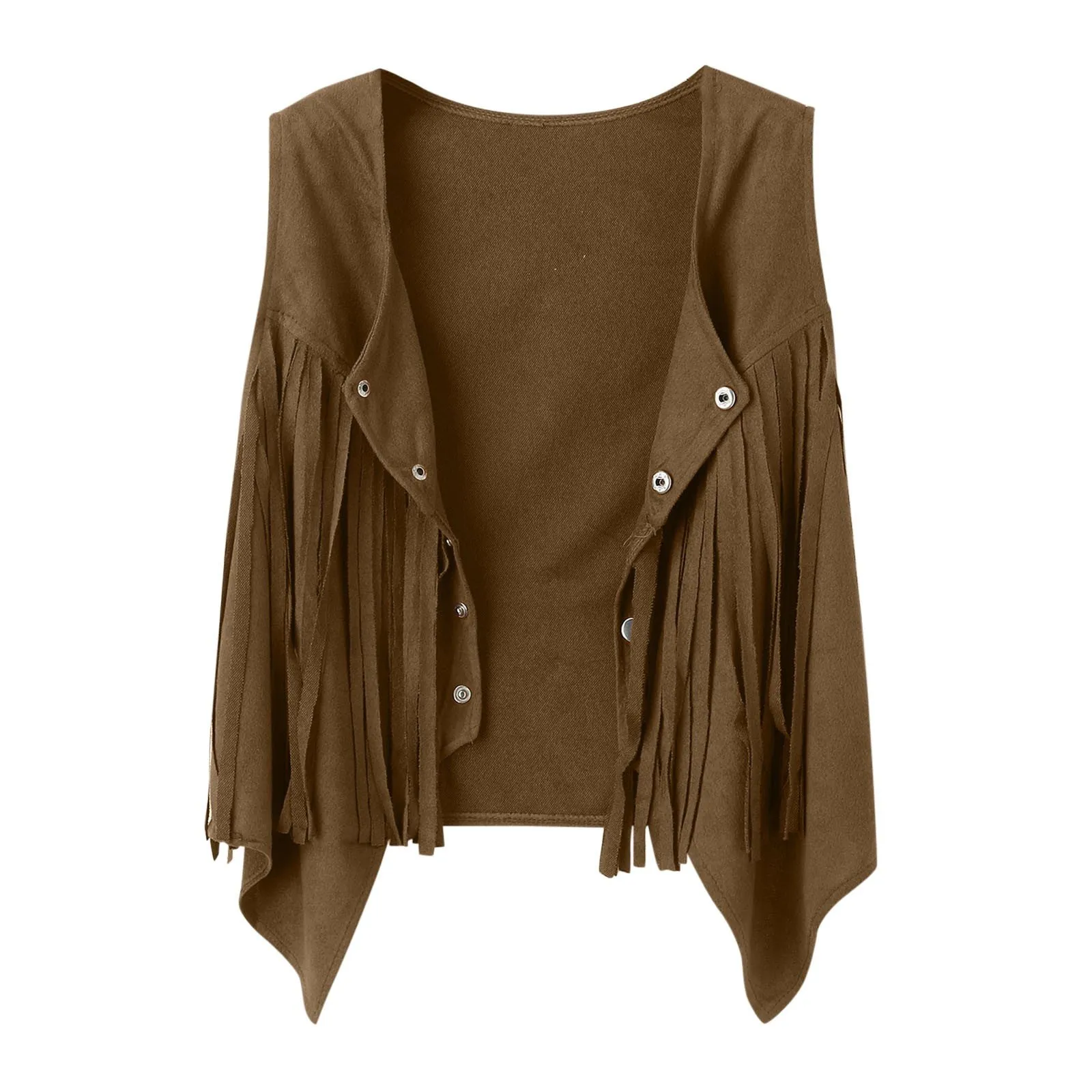 Fringe Vest Women - Suede Leather Tassel Vest, Vintage