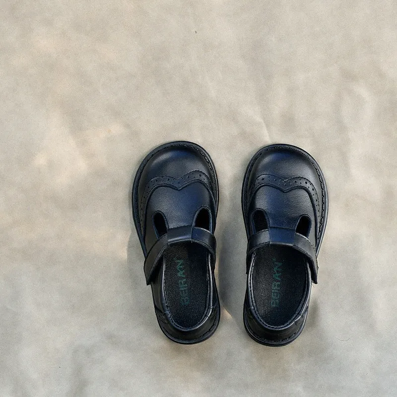 Filles chaussures perle bébé enfants chaussures en cuir noir blanc rose infantile enfant en bas âge enfants protection des pieds chaussures décontractées t7W6 #