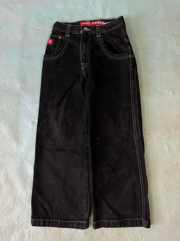 DHgate.com:JNCO Jeans: Classic Y2K Mens Baggy Jeans, Black DHgate.com:JNCO Jeans: Classic Y2K Mens Baggy Jeans, Black