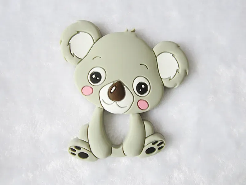 Silicone Koala Teether Baby Toy Food Grade Bear Silicone Pendant Teething Beads Baby Teether Chewable Sensory Nursing Teethers