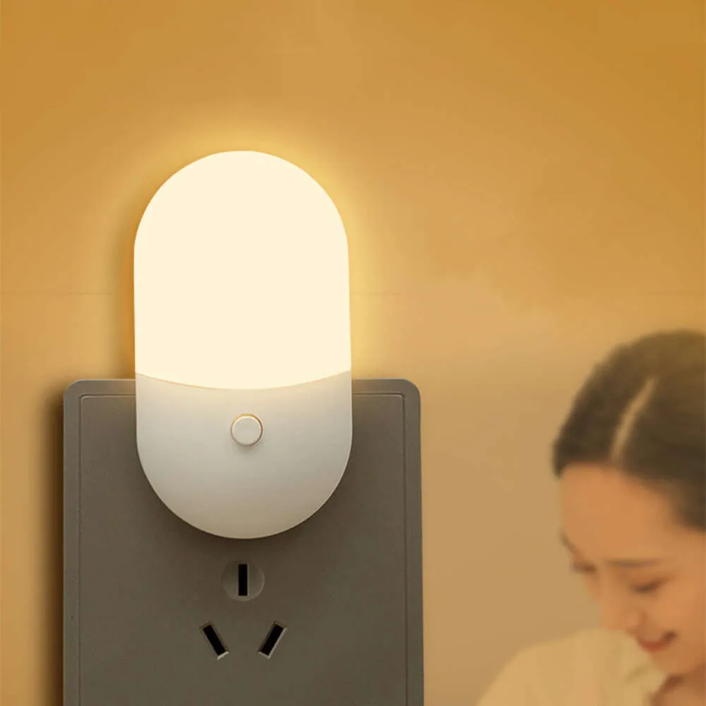 Nouveau Mini interrupteur enfichable Led Protection des yeux veilleuse lampe utilisation pour chevet bébé alimentation salon