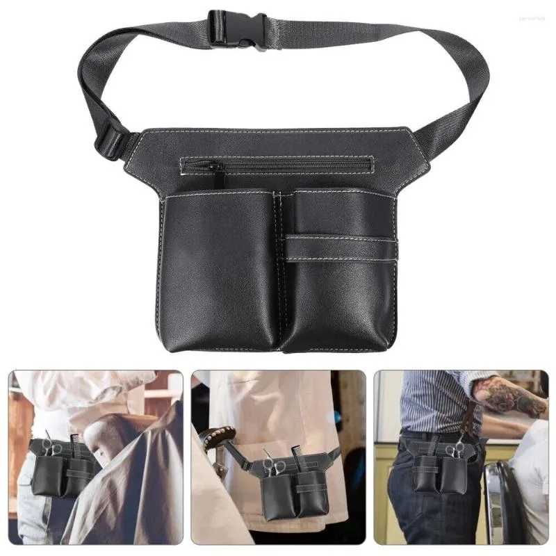 Storage Bags Leather Waist Bag Portable Simple Style Adjustable Belt Hairdressing Shears Big Capacity Scissor Holster
