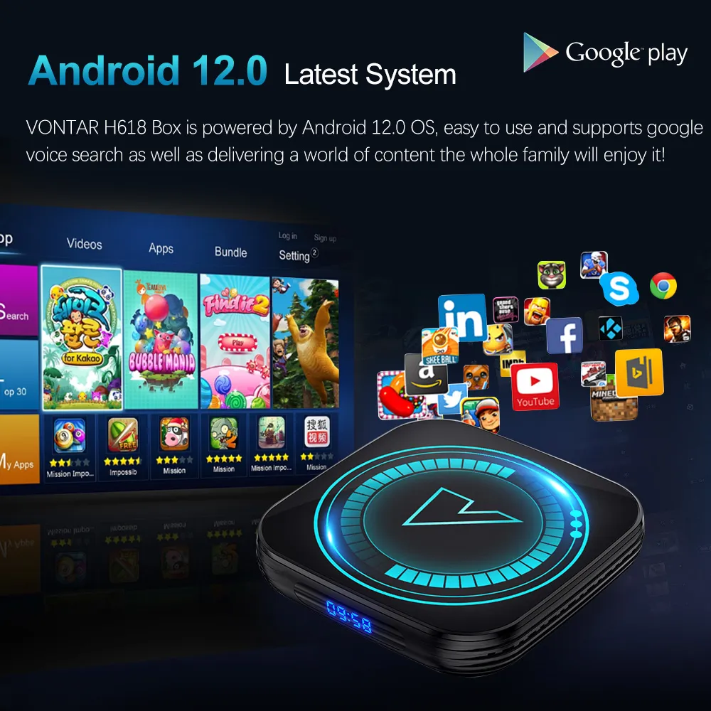 VONTAR Android 12 TV Box Quad Core Cortex A53 Media... From Ddmyhome ...