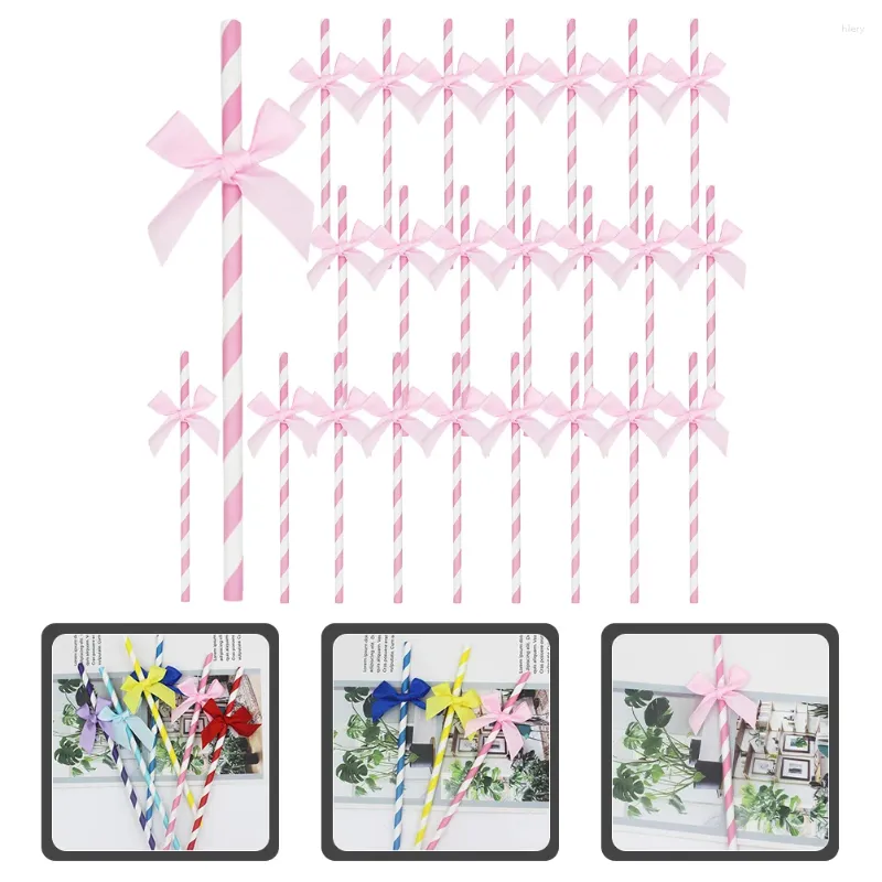 Disposable Cups Straws 60 Pcs Milk Tea Straw Baby Wedding Decorations Hawaiian Party Supplies Paper Drinking