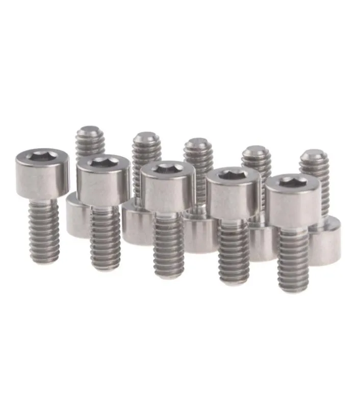 Wanyifa 10Pcs Titanium DIN 912 Hex Socket Cap Head M5 x 10mm Bolt for Bike Bottle Cages1429528