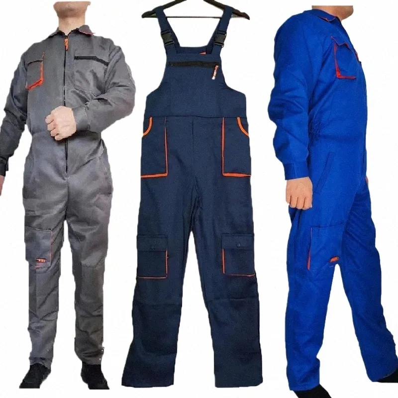 2024work Overall Uniform Men Women Working Coveralls Welding Suit Auto Repairman Workshop Mechanic Work Clothes Dust Proof Suits b1jz#