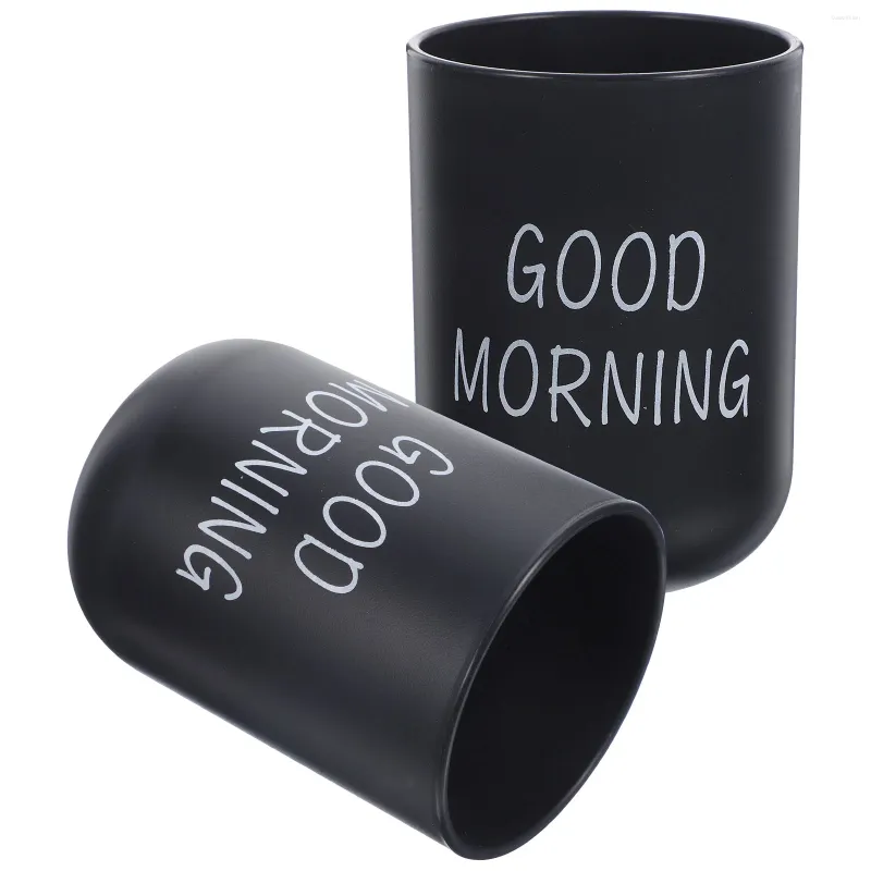 Mugs 2 Pcs Home Bathroom Drinking Glasses Toothbrush Holder Cup Travel Tumbler Cups Pp Toothpaste