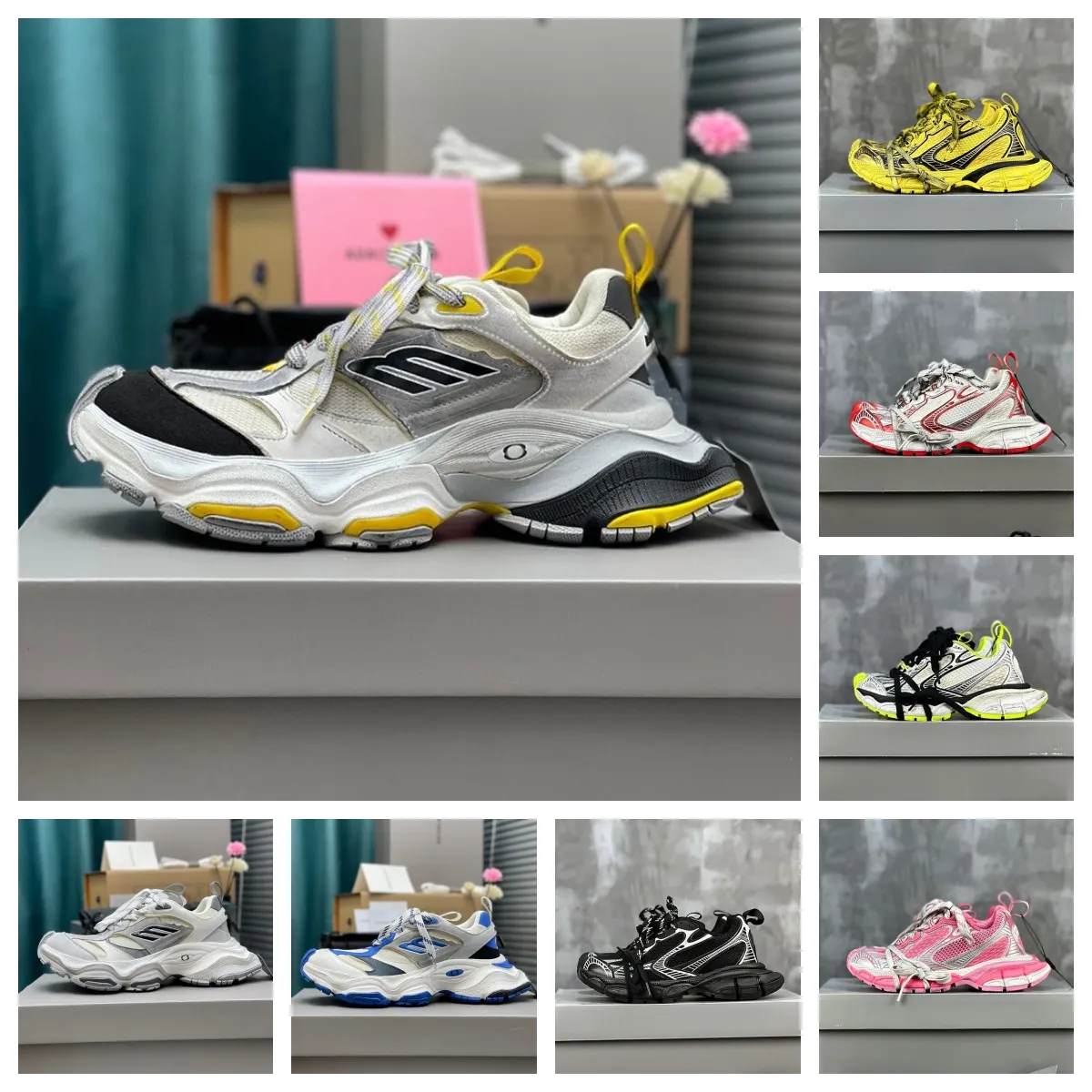 Chaussures de créateurs femmes Sneaker 3XL formateur piste baskets 3.0 triple formateurs luxe maille 3S coureur beige gris caoutchouc sport 35-45 taille chaussure noc