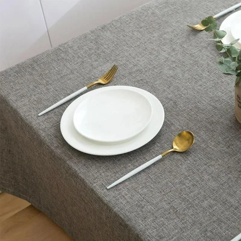 Table Cloth Cotton Linen Tablecloth Art Thickened Plain Simple Nordic Modern Tea Net F6E2104
