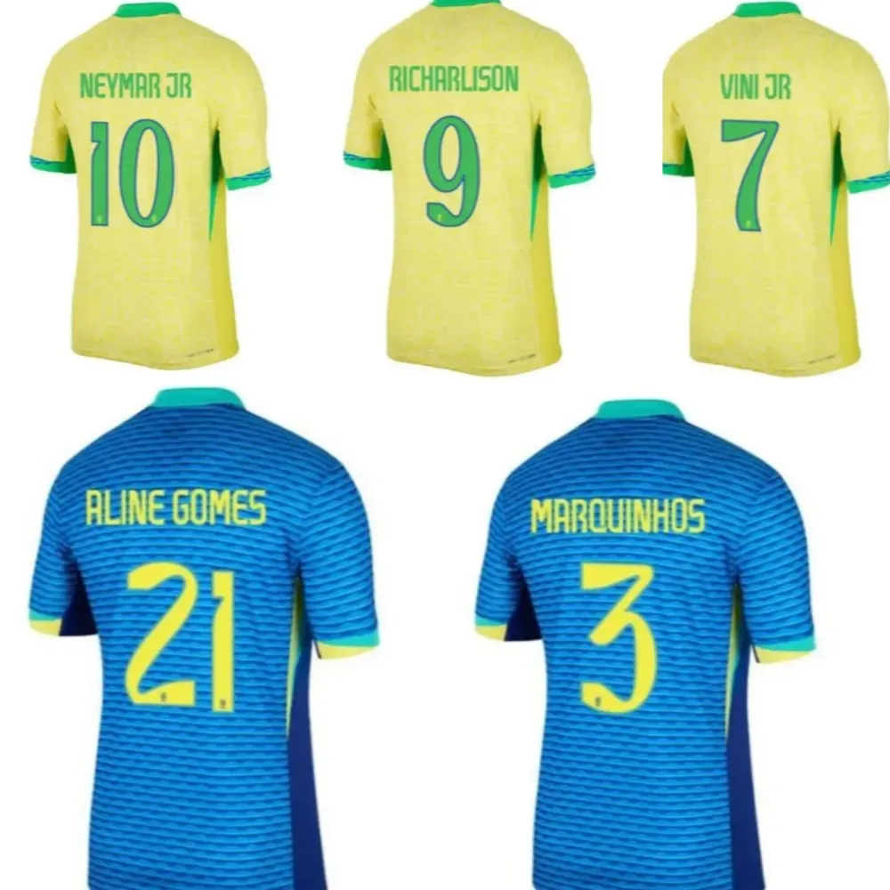 2024 Brasile maglia calcistica Neymar Jr Brasil Casemiro National Team G.Jesus P.Coutinho Home Away Men Kids L.Paqueta T.silva Pele Marcelo Vini Jr Fred Danilo