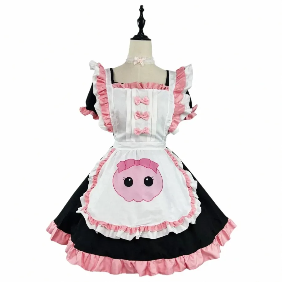 Mignon Lolita Bowkt Maid Dr Costumes Cosplay manches courtes à volants Dr Costume pour Waitr Maid Party Costumes de scène Dropship I3rG #