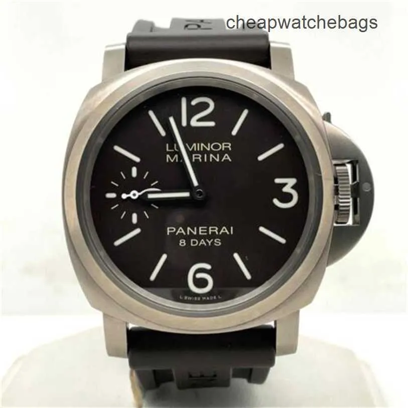 Panerai Automatic Watches Swiss Movel Watch Luminor 8 أيام أوتوماتيكية 44 ملم Titanium Dial Men Pam00564 Automatic Mechanical Watches Full