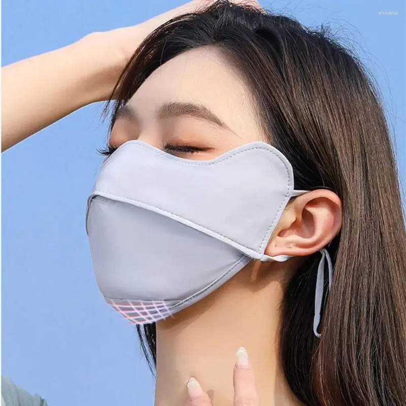 Foulards d'été masque de soie respirant crème solaire visage écharpe couverture protection des yeux UV Gini sports