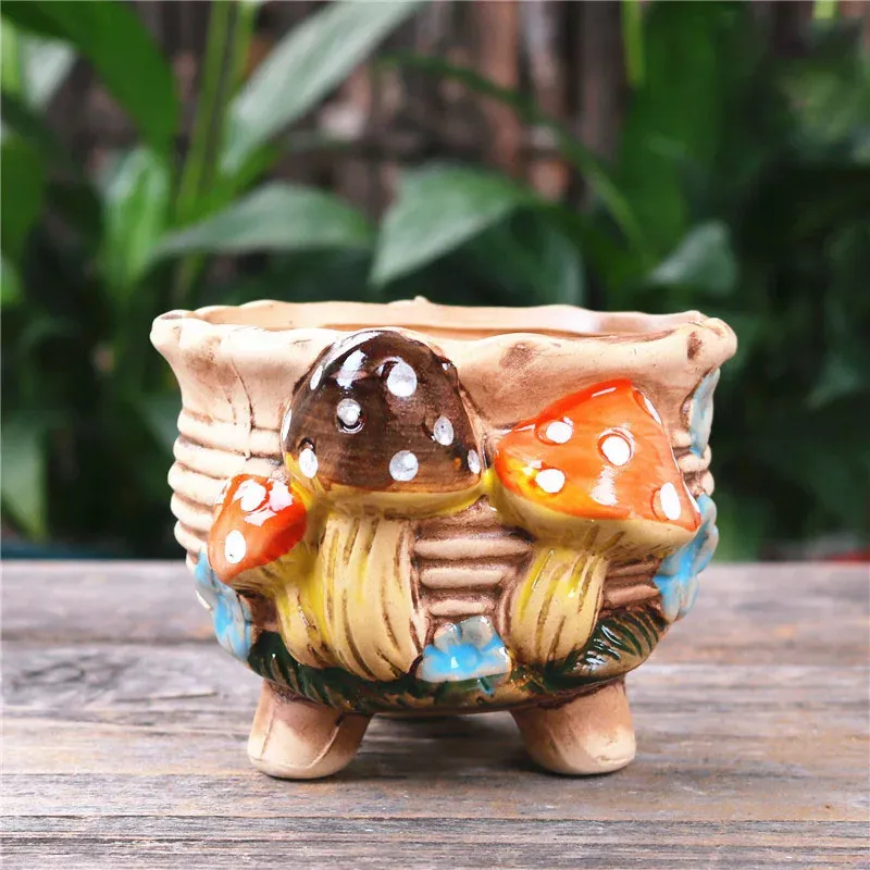 Set 4 Mini Funghi Decorativi Per Vasi - Marcatori Carini Per Piante Da Interno E Giardino - Foto 4