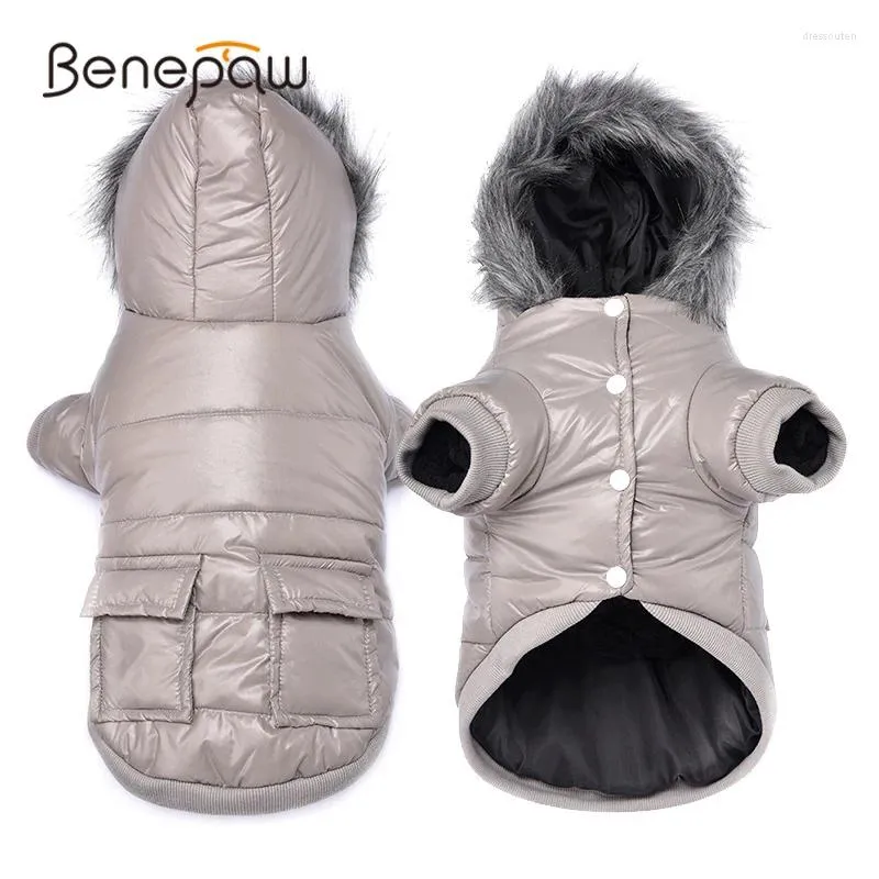 Vêtements pour chiens Benepaw chaud manteau d'hiver mode vêtements pour animaux de compagnie pour petits chiens confortable coupe-vent rembourré veste de chiot temps froid