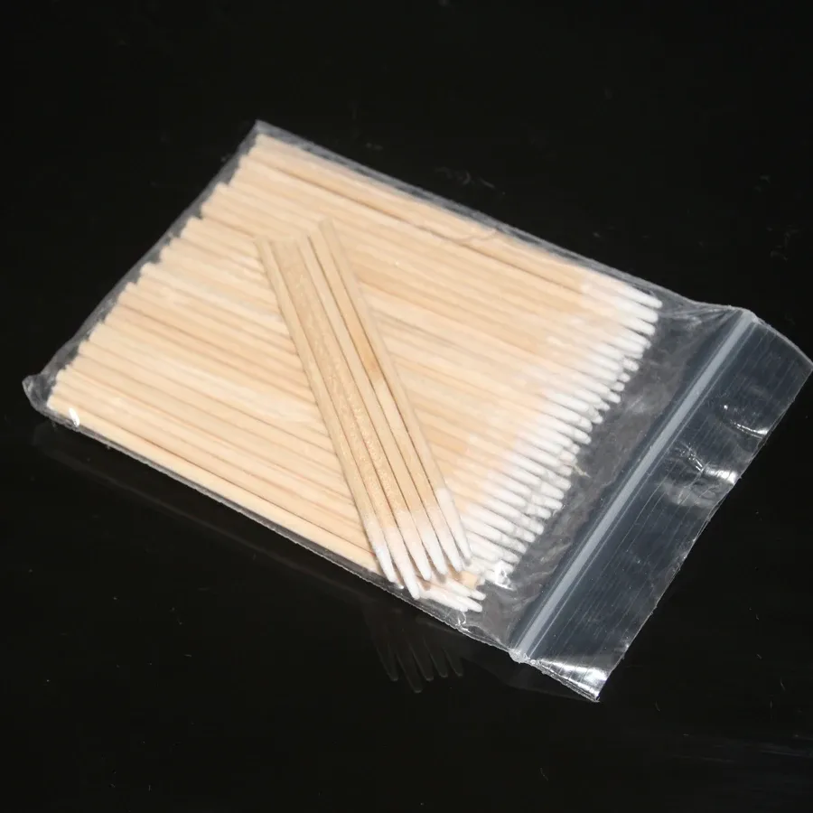 Aksesorlar 1000 pcs Tek kullanımlık tıbbi ahşap pamuklu çubuklu çubuk mikro fırça Kirpik uzantısı Mikroblading Malzemeleri