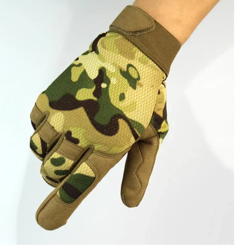 Guanti sportivi City Guardian Militare Tattico Cs Attrezzatura Jungle Camouflage Fl Guanto da dito Verde militare Traspirante Taktikal Drop Deliv Dh3Ni