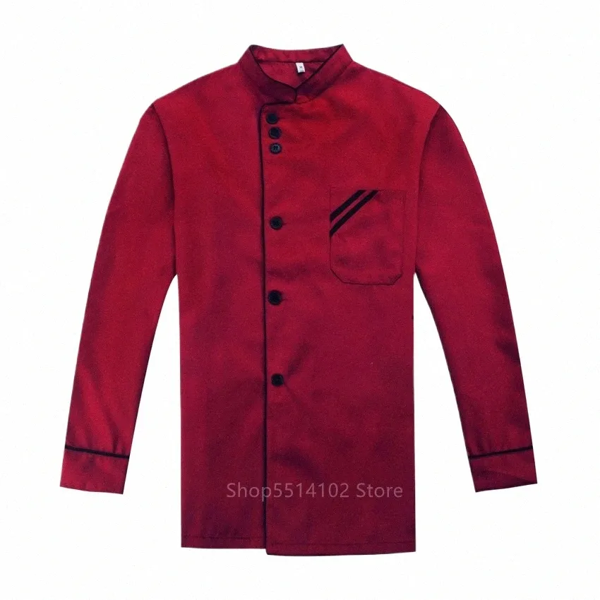 Ristorante Chef Uniforme Giacca da cucina Cucina Panetteria Manica corta / intera Plus Size Ristorazione Servizio di ristorazione Cappotto colletto traspirante N1zK #