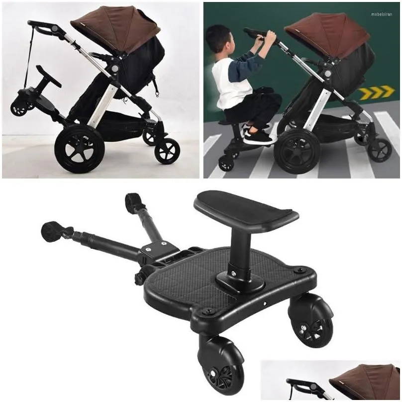 Kinderwagen-Teile-Zubehör, Kinder-Kinderwagen-Ständer mit Rädern, Verbindungsstück mit Sicherheits-Komfort-Sitzbrett, Belastung bis zu 25 kg, Baby-Drop-Lieferung Ma Dhn6M