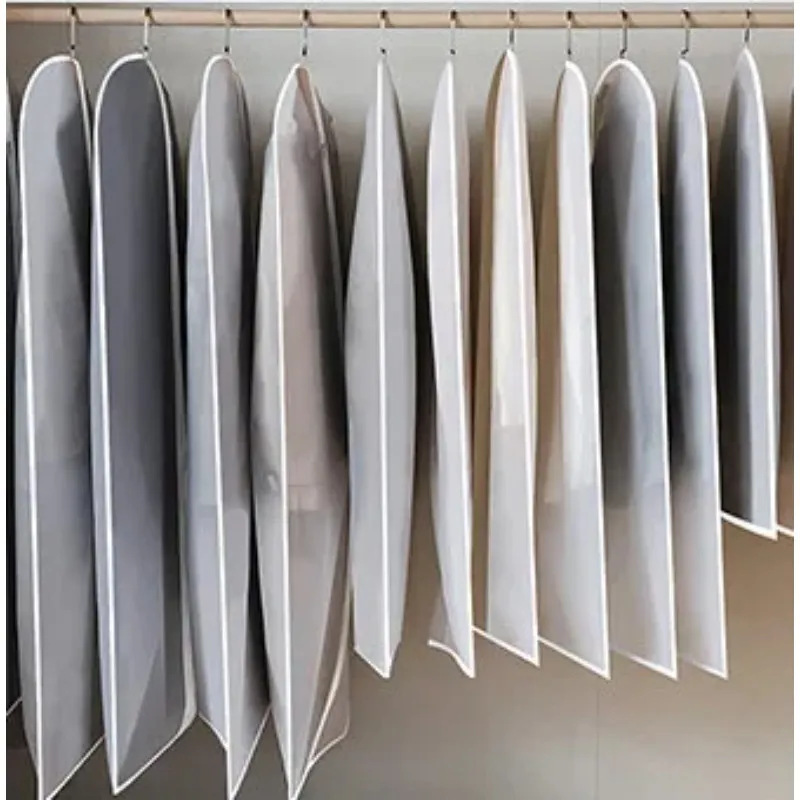 Hot Clothes Dust Cover Hanging Garment Dress Clothes Suit Coat Storage Bags Transparent Wardrobe Washable Clothing Bagfor transparent clothing protector