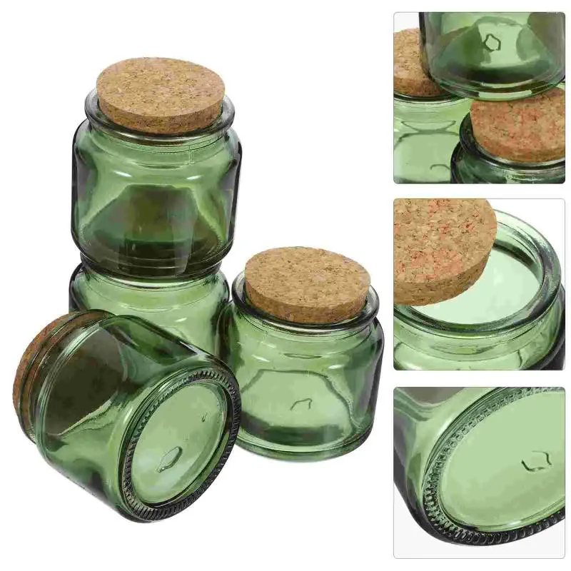 Mum Tutucular 4 PC Sup Cam Çay Işık Tutucu Soya Balmumu Adive Tealight Boş Akşam Yemeği Partisi Kokulu