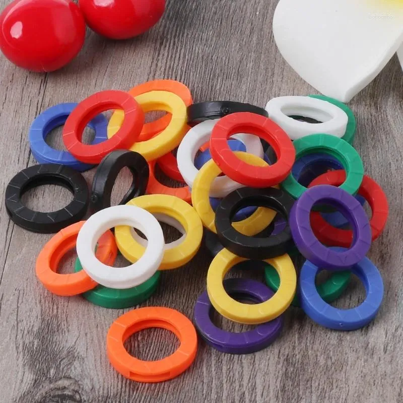 Hooks 24Pcs Plastic For Key Cap Tag Sleeve Rings Identifier Label Perfect Coding Sy