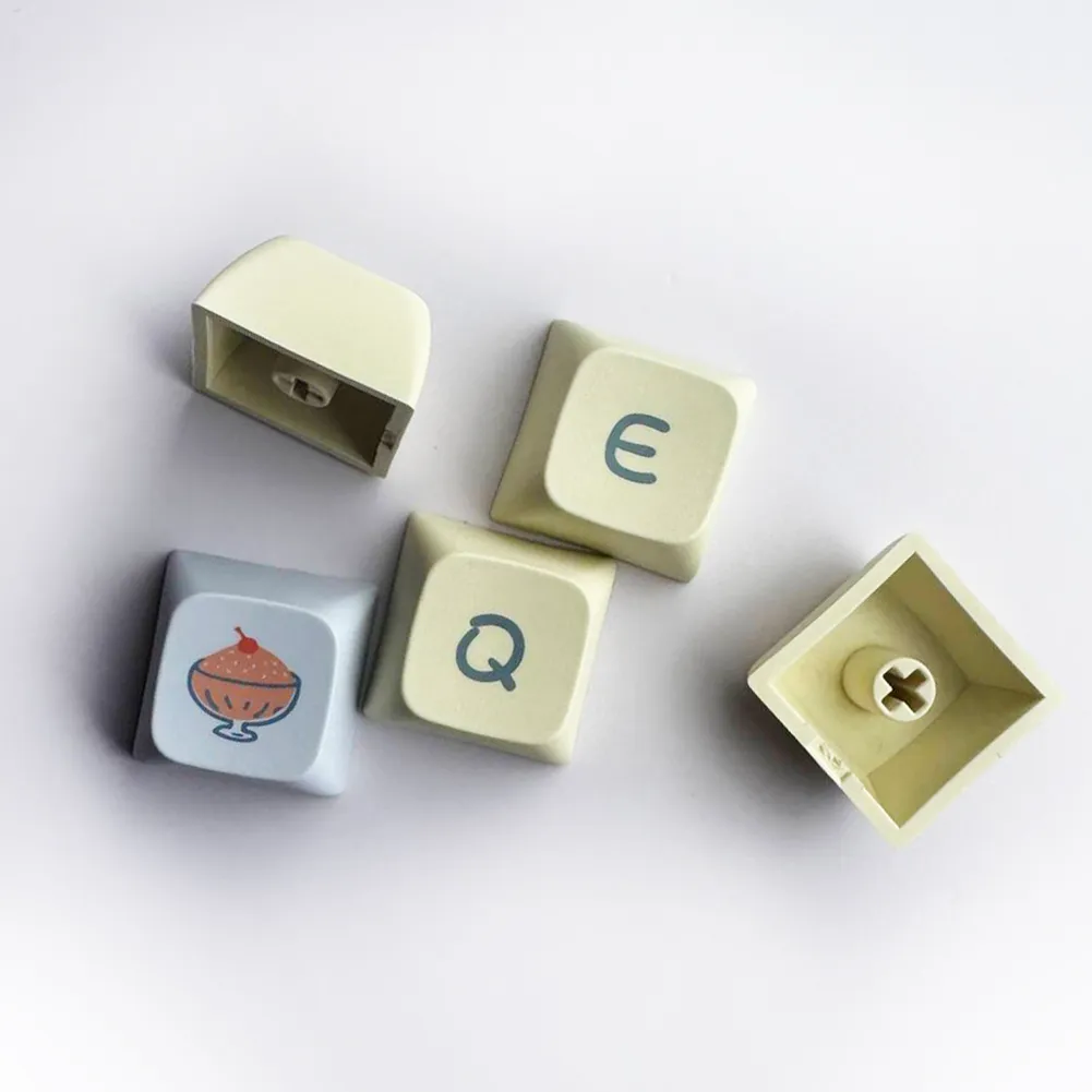 JakeTsai 137 Teclas PBT Keycap XDA Dye Sublimation Keycap Honey Milk Keycap Cherry Profile Compatible 61/64/68/75/84/87/96/104/108 Teclas (japonés