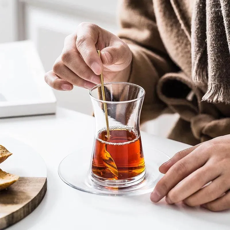 Kopjes Schoteltjes HF Nordic Kleine Verse Stijl Turkije Kop En Schotel Sets Espresso Mok S Glas Theekopje Tazas Para cafe