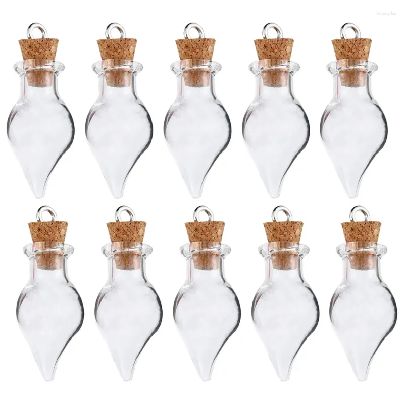 Vases 30 pièces décor souhaitant bouteille en verre avec bouchons forme de goutte d'eau bricolage petites bouteilles décoratives en forme