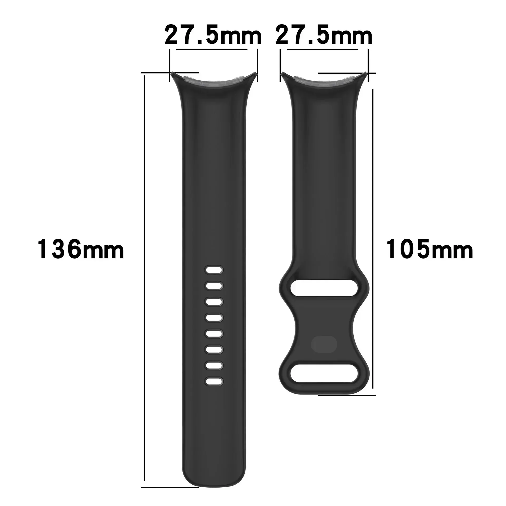 Original Silicone Strap with Metal Buckle for Google Pixel Watch ...