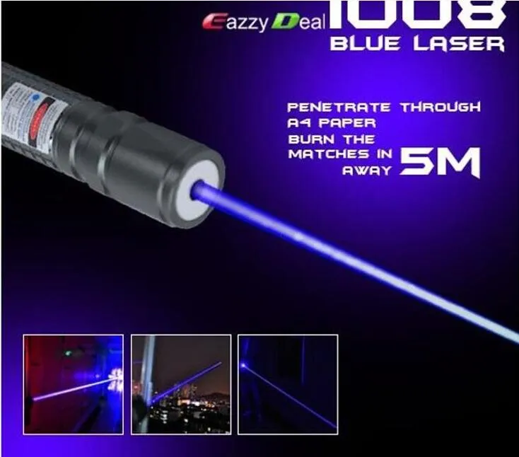 Ny högkraft Militär 5000m 405Nm Purple Blue Violet Laser Pointers Ficklight Light Beam Lazer UV förfalskade detektorjakt