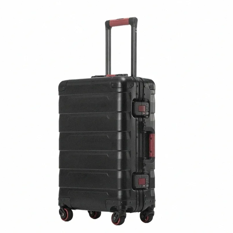 Colenara 20 "24" pouces la nouvelle valise 100% en aluminium en alliage de magnésium Busin portable boîtier de chariot hommes roulant Lage A3WS #