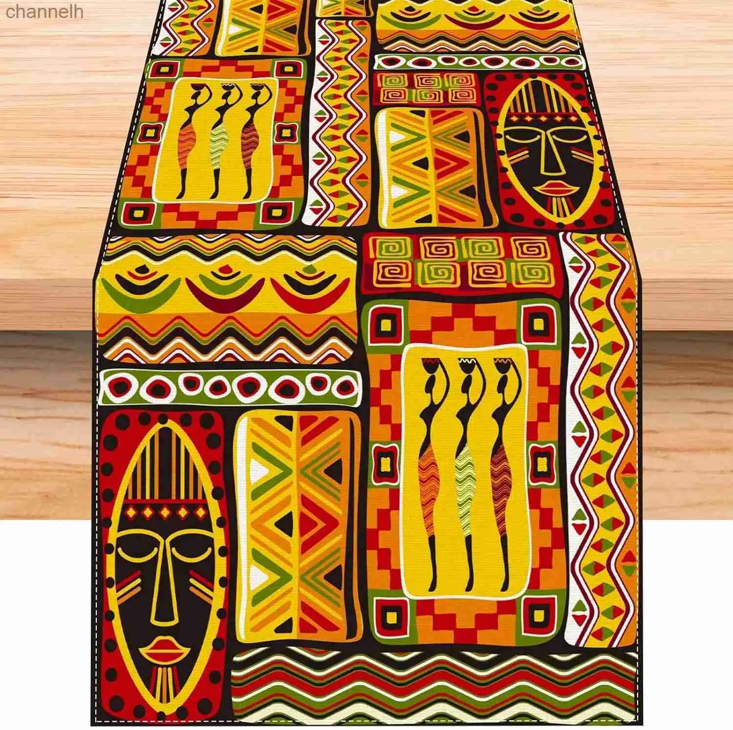 Runner da tavolo etnico bohémien totem africani corridori di lino comò sciarpe arredamento fattoria sala da pranzo decorazioni per feste yq240330