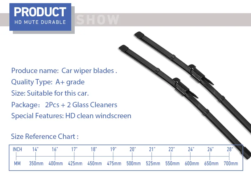Front Rear Wiper Blades Set For BMW 1 Series F20 F21 2011 2019 114i