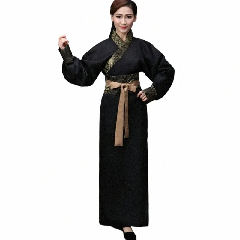 Donna elegante cinese Hanfu tradizionale antica dinastia Han Costume di danza delle donne Stage Performance Party Capodanno vestiti x73Q #