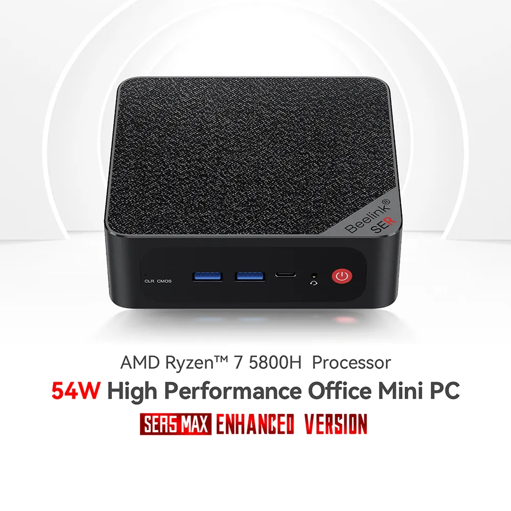 ミニPC Beelink SER5 MAX Ryzen7 5800H 16GB+512GB Beelink SER5 Max Mini PC: Ryzen 7 5800H, 16GB RAM, 500GB SSD