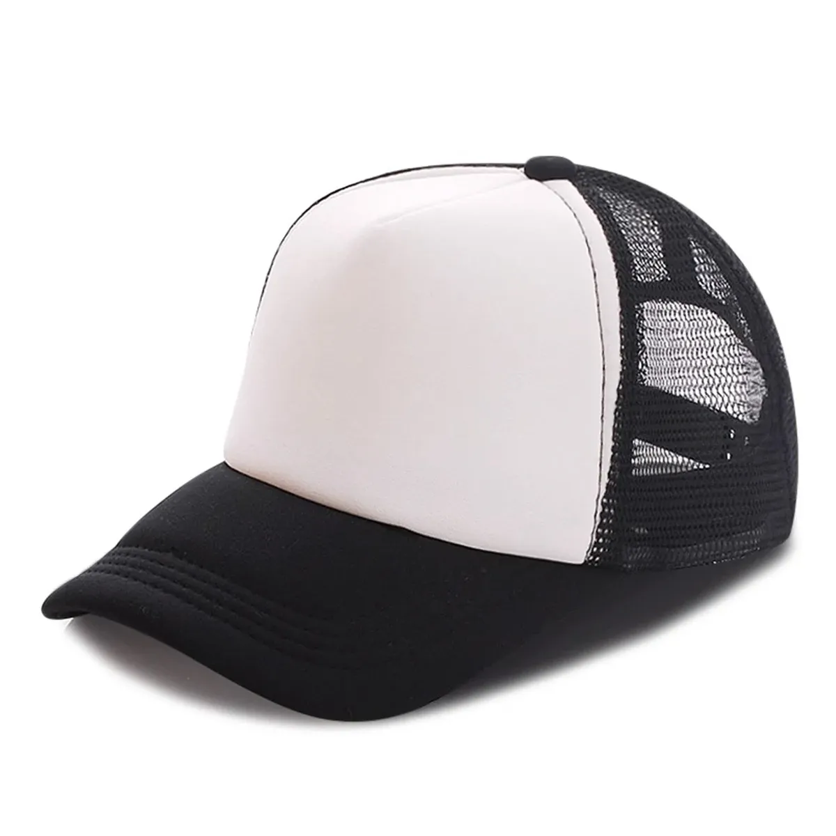 Fehér szín - Új férfi sapkák nyári full mesh baseball sapka túra golf