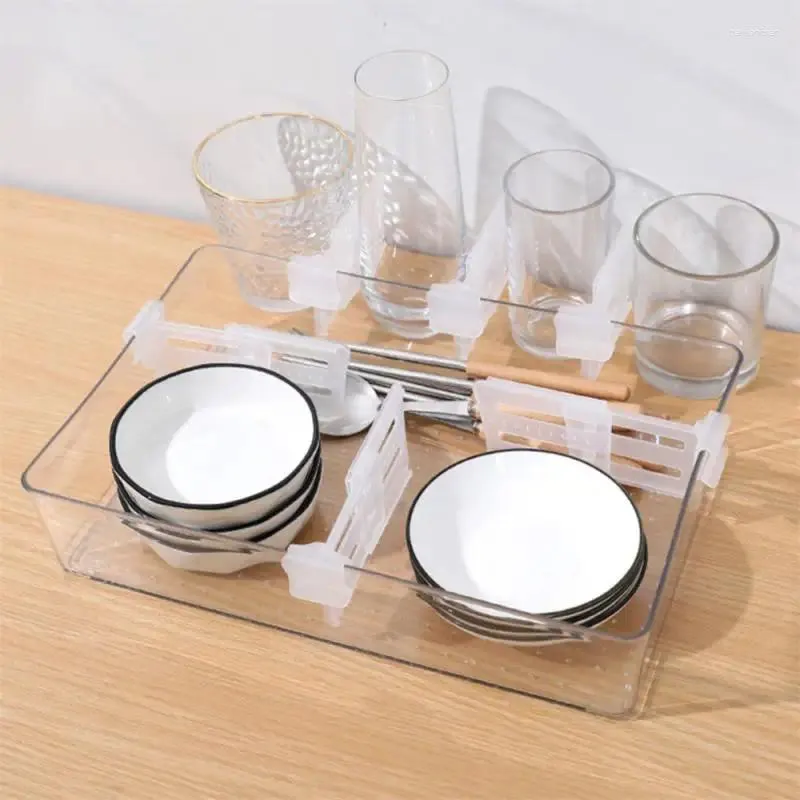 Küche Aufbewahrung 1/4PCS Kühlschrank -Partitionsbretter Einziehbares Kühlschrankflasche können Abteilungsständer Organizer Zubehör