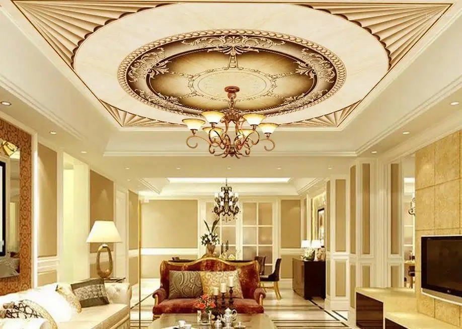 Wallpapers Custom 3d Ceiling Wallpaper Magnificent Wall Po Luxury For
