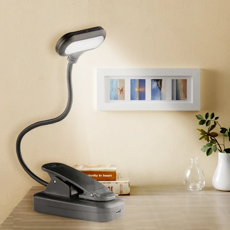 Clip On Music Stand Book Reading Mini Double Adjustable Arms Light LED Lamp I.237559653 Clip On Music Stand Book Reading Mini Double Adjustable Arms Light LED Lamp I.237559653