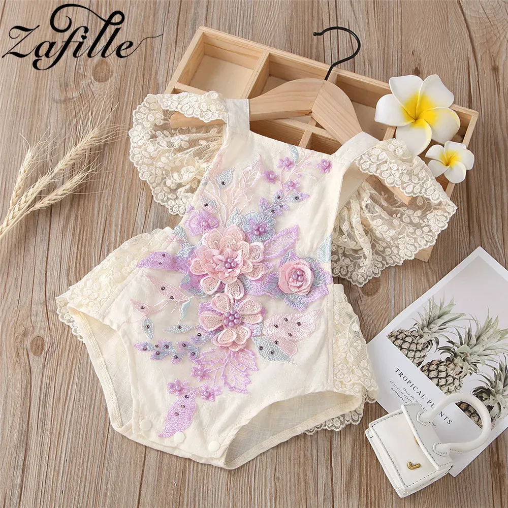 SOFT LACE FLOWER ROMPERS
